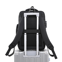 Mochila para Portátil Resistente al Agua para Hombre, 15.6 Pulgadas, Gran Capacidad, Puerto de Carga USB, Múltiples Bolsillos, Mochila de Oficina para Hombre