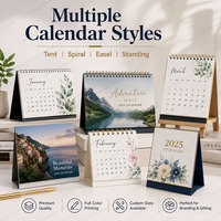 Fabricant Calendriers Muraux Haute Qualité 250gsm Papier Imprimeur Personnalisés Entreprise Logo Muraux Fabricant Calendriers