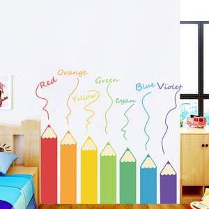 <span class=keywords><strong>Pegatinas</strong></span> de Pared Escolares Removibles con Diseño 3D de Lápices de Colores - Product Image 4