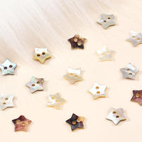 Accesorios de Costura, Botones a Presión de Concha de Abulón y Madreperla, Estrella de Cinco Puntas, Cuadrado, Mariposa, Corazón, Lavables, Personalizables - Negro