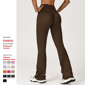 XW-CCK8232 mùa hè phòng tập thể dục tập thể dục mặc phụ nữ nâng hông quần Flare trang phục thể thao chạy thoải mái cao eo xà cạp cho phụ nữ - Product Image 2