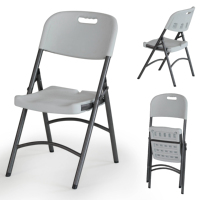 Chaises pliables en plastique HDPE portables de haute qualité en gros d'usine pour les fêtes de banquets, les événements et le camping