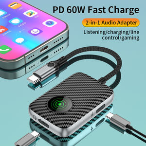 <span class=keywords><strong>Adaptateur</strong></span> pour écouteurs de type c vers USB-C auxiliaire <span class=keywords><strong>Adaptateur</strong></span> chargeur pour prise casque <span class=keywords><strong>2</strong></span> <span class=keywords><strong>en</strong></span> <span class=keywords><strong>1</strong></span> <span class=keywords><strong>Adaptateur</strong></span> audio numérique DAC - Product Image 2