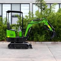 Mini-excavatrice monocylindre à refroidissement par ventilateur 7 kW, mini-excavatrice sur chenilles avec moteur Briggs & Stratton en option, mini-excavatrice de 1 tonne