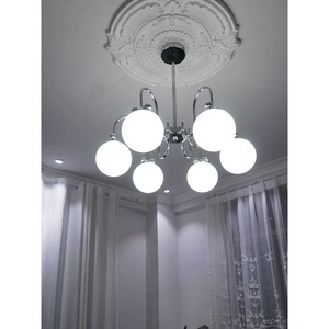 โคมไฟห้อยเพดานดีไซน์โบว์สุดเก๋ สไตล์วินเทจฝรั่งเศส สีครีม นอร์ดิก เหมาะสำหรับบ้าน ห้องทำงาน หรือห้องนอน ขนาดกลาง - Product Image 4