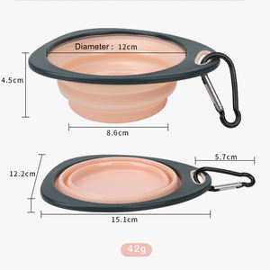 2-in-1 per animali domestici all'aperto che viaggiano pieghevole acqua piatto tazza portatile ciotola per cani gatti - Product Image 2