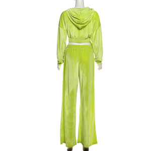 ชุดเสื้อผ้าแฟชั่นสำหรับผู้หญิงชุดออกกำลังกายกางเกงลำลองมีซิปแขนยาวแฟชั่นยอดนิยม - Product Image 6