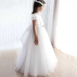 Hermosos <span class=keywords><strong>Vestidos</strong></span> de Primera <span class=keywords><strong>Comunión</strong></span> para Niñas de 2 a 12 Años, <span class=keywords><strong>Vestidos</strong></span> de Fiesta Blancos para Niñas Pequeñas, <span class=keywords><strong>Vestidos</strong></span> de Niña de las Flores de Longitud Completa <span class=keywords><strong>2022</strong></span> - Product Image 1
