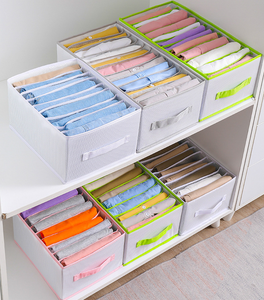 Boîte <span class=keywords><strong>de</strong></span> rangement <span class=keywords><strong>en</strong></span> Nylon lavable et pliable, 7 grilles, <span class=keywords><strong>organisateur</strong></span> <span class=keywords><strong>de</strong></span> vêtements <span class=keywords><strong>en</strong></span> <span class=keywords><strong>maille</strong></span> pliable pour pantalons et Leggings - Product Image 5