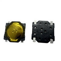 Interrupteur à membrane en plastique 1NO classé IP65, 3,7*3,7*0,35 mm, 4 broches, SMD SMT, interrupteurs tactiles