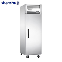 Réfrigérateur commercial à double porte en acier inoxydable à température unique et refroidissement direct pour cuisine de restaurant