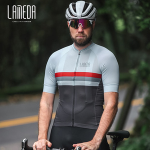 <span class=keywords><strong>LAMEDA</strong></span> Camiseta de ciclismo para hombre, camisetas de manga corta transpirables, poliéster de secado rápido, equipo personalizado, impreso, servicio OEM gratuito para adultos - Product Image 4