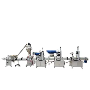 Fully automatic milk powder protein powder filling and capping production line