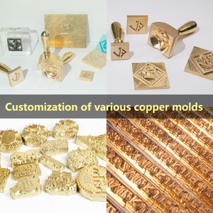 Matrice de marquage à chaud personnalisée en cuivre doré pour l'estampage de logos sur produits ménagers sur cuir, papier, bois - Product Image 5