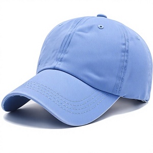 Wholesale Unisex Solid Color Baseball Cap 6-Panel Adjustable Cotton <b>Hat</b> Casual Adult Size <b>Light</b> Blue - Product Image 1