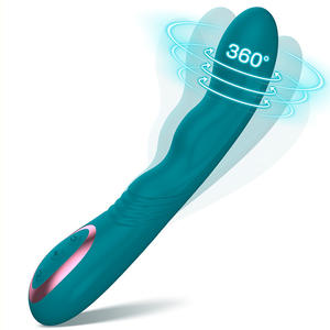 Tongkat Pijat Getar Tahan Air Elektrik 360 Derajat Berputar Vibrator Dildo Realistis Masturbator 10 Frekuensi untuk Wanita Dewasa - Product Image 6