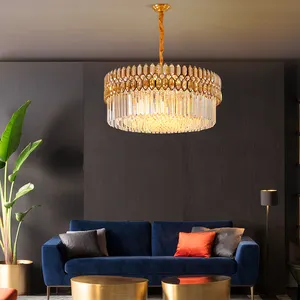 LED אור יוקרה הפוסטמודרנית קריסטל זכוכית כרום נברשת פשוט אמנות מעצב עגול סלון חדר אוכל חדר שינה מנורה
