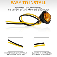 Camion LED signal lumière latérale 3led feux diurnes bouton d'avertissement lumière latérale Eagle Eye