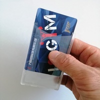 Porte-badge vertical en plastique rigide pour infirmière, médecin, carte d'identité scolaire, étui pour carte d'accès aux visiteurs, porte-badge pour carte d'identité en portrait