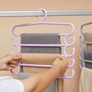 Kunststoff Multi-Layer <span class=keywords><strong>Pants</strong></span> Aufbewahrung regal Multifunktion ale Fünf-Schicht-Handtuch hängen Creative Home Multi-Layer <span class=keywords><strong>Pants</strong></span> Rack - Product Image 6
