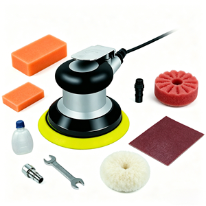 Pulidora Neumática de Metal para Automóviles de 5 Pulgadas, 12000 RPM, 0.3m³/min, Juego de 13 Piezas con Papel de Lija de Grano 120, Kit de Pulido y Lijado - Product Image 2