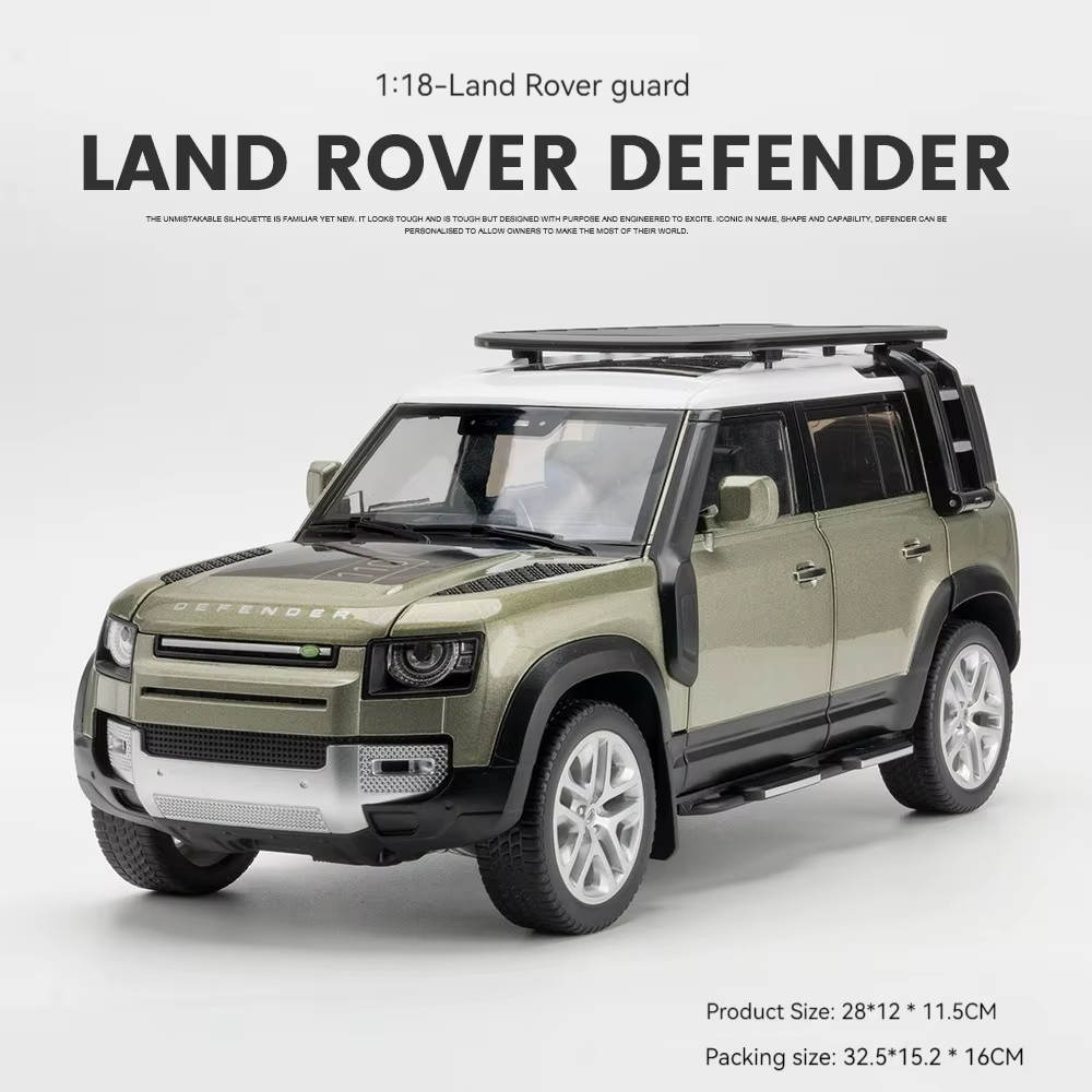 1_18 Metal Diecast Alloy Car Model Land Rover Defender SUV with Sound ...