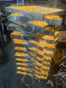 Đám cưới đạo cụ trắng ấm dẫn ánh sáng lên sàn nhảy Kính sân khấu cho đám cưới sân khấu tròn vuông nền tảng - Product Image 2