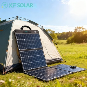 KFSOLAR 100W Faltbares <span class=keywords><strong>Solar</strong></span> <span class=keywords><strong>panel</strong></span>-USB/DC-Ausgang für Telefon-Laptop-Kraftwerk-Tragbares <span class=keywords><strong>Solar</strong></span> ladegerät für den Außenbereich - Product Image 3