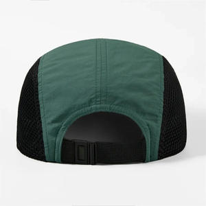 Sombrero de acampada de 5 paneles en blanco sin estructura de ala plana de nailon de alta calidad de secado rápido impermeable unisex al por mayor para deportes al aire libre - Product Image 4