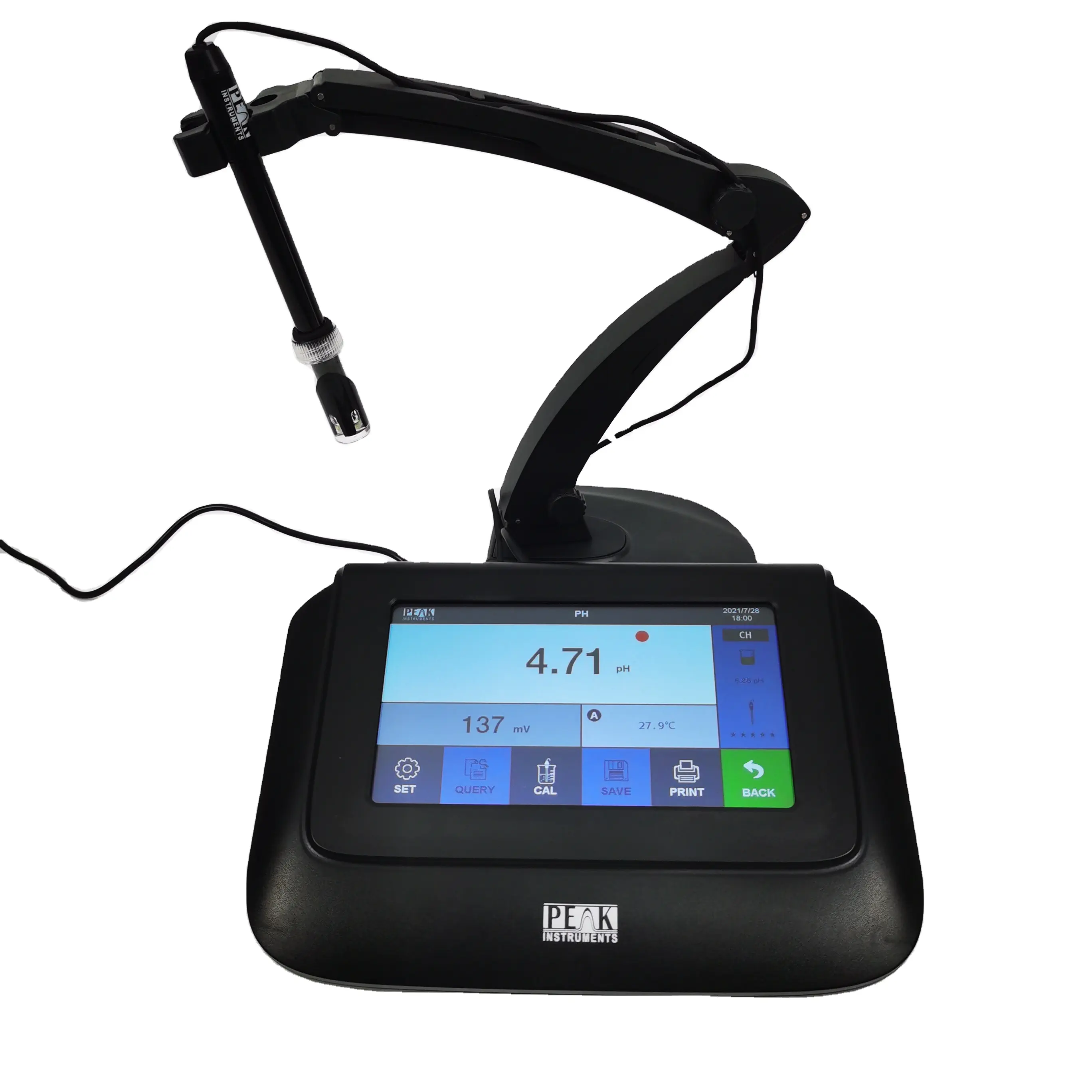 Instrument used to measure ph digital ph meter for laboratory touch screen electronic ph meter