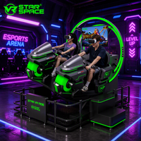 Simulateur de moto VR commercial pour 2 joueurs, machine d'arcade à mouvement pour parcs d'attractions, FEC et centres de divertissement