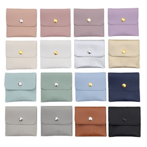 Korean style ins PU <b>leather</b> jewelry <b>bag</b>, simple earring, necklace, and ring packaging <b>bag</b>, <b>small</b> and portable jewelry storage - Product Image 5