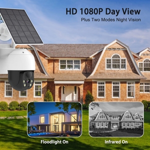 4MP batterie énergie solaire deux voies Audio PTZ caméra Wifi NVR système 4CH solaire Lcd moniteur Cctv Kit caméra de sécurité sans fil - Product Image 5