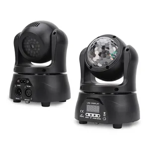 Mini luzes de led dupla face de 15w, efeito de caleidoscópio, para disco ou ktv