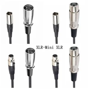 Mini XLR 3 Pin spina maschio a XLR 3 Pin cavo femmina per Blackmagic Pocket Cinema 4K microfono telecamera cavo linea Audio
