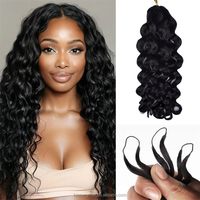 Extensions de cheveux humains bouclés style bohème, 10-30 pouces, pour tressage, épaisseur double trame, style crochet