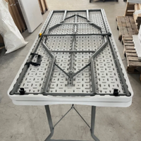 Vente en gros table pliante d'extérieur portable table de jardin pliable 4/6/8ft tables et chaises en plastique blanc pour événements et fêtes