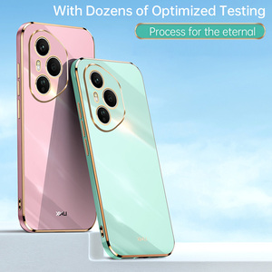 Coque arrière en TPU souple de placage ultra mince de luxe <span class=keywords><strong>6D</strong></span> pour Honor 400 Pro / 400 5G version mondiale support de support d'anneau couvercle de protection d'objectif - Product Image 5