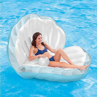 Eau flottante divertissement perle coquille flottante rangée d'eau lit gonflable chaise flottante ponton flottant personnalisé