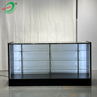 72-Zoll LED-Glasvitrine Verkaufstheke mit Verstellbaren Regalen Aluminiumrahmen