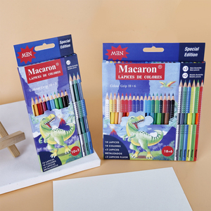 Macaron Ba Loại Vẽ Colour Bút Chì 3Mm Chì Lõi Colour Bút Chì Trường Tam Giác Bút Grip Bút Chì Bộ - Product Image 2