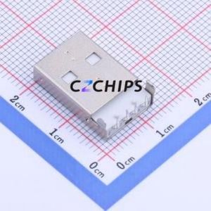 USB-U202-BDS USB Connector Bent Lead Through Hole Connector Type-A USB 2.0 Male Right Angle Insert - Product Image 2