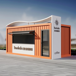 Quiosco Móvil de Café Personalizado de 10 pies/20 pies, Cafetería, Cocina, Restaurante, Contenedor de Envío, <span class=keywords><strong>Bar</strong></span> Hecho de Panel Sándwich - Product Image 1