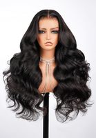Perruque Lace Front Body Wave sans colle, cheveux humains vierges péruviens, dentelle suisse HD pour femmes