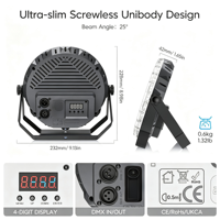 Oferta Especial: Barra de Luces LED RGBW de 60 Piezas con Control Remoto, Iluminación de Escenario a Todo Color para KTV, Espectáculos, Bodas y Eventos
