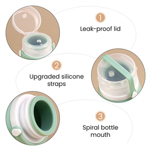 4-in-1 draagbare, herbruikbare, 100% lekvrije, zachte siliconen navulbare toiletartikelen reisflesjes & reisbuisjes set met zakontwerp - Product Image 6