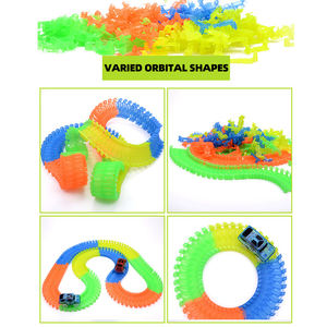 Juguete de Coches de Slot Eléctricos Luminosos DIY, Vehículos de Pista de Alta Velocidad para Ensamblar - Product Image 5