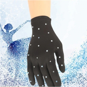 Gants de patinage artistique Gants de patinage sur glace pour hommes et femmes Noir Kaki Spandex Entraînement Pratique Compétition Patinage Porter Thermique - Product Image 2