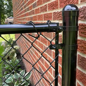 Clôture diamantée cyclone <span class=keywords><strong>de</strong></span> 8 pieds 6 pieds grillage pvc <span class=keywords><strong>noir</strong></span> vinyle enduit maillon <span class=keywords><strong>de</strong></span> chaîne clôture rouleau - Product Image 3