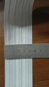 5.5cm ruban de rideau russe blanc bonne qualité ceinture de rideau vente d'usine 100% polyester crayon plis pour la décoration de la maison